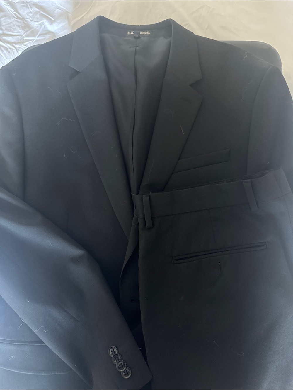 Express Black Men's Two-Piece Suit Jacket & Trousers